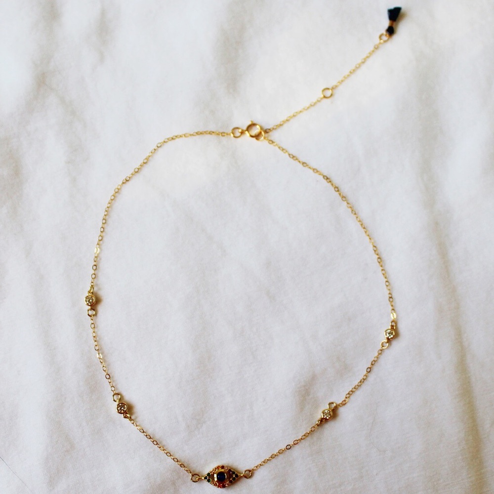 HANDMADE EVIL EYE CHOKER